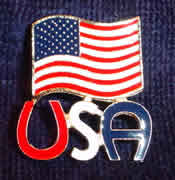 Large Flag and USA pin