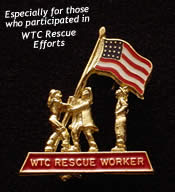 Patriotic Firefighters Pin - WTC Rescue Worker